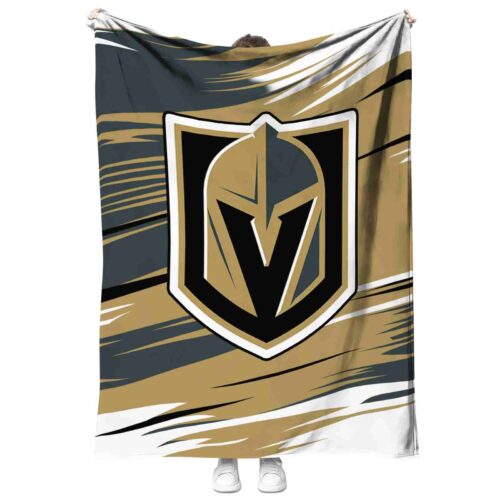 vegas golden knights paint streaks tan white blanket best selling