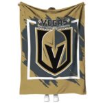 vegas golden knights splatter effect tan blanket best selling
