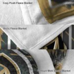 vegas golden knights splatter effect tan blanket best selling