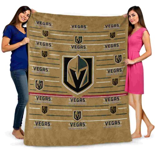 vegas golden knights striped pattern tan blanket fashion forward