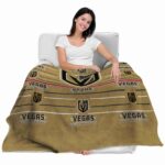 vegas golden knights striped pattern tan blanket best selling