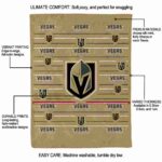 vegas golden knights striped pattern tan blanket best selling