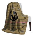 vegas golden knights striped pattern tan blanket best selling