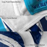 villanova wildcats brushstrokes navy white blanket premium grade
