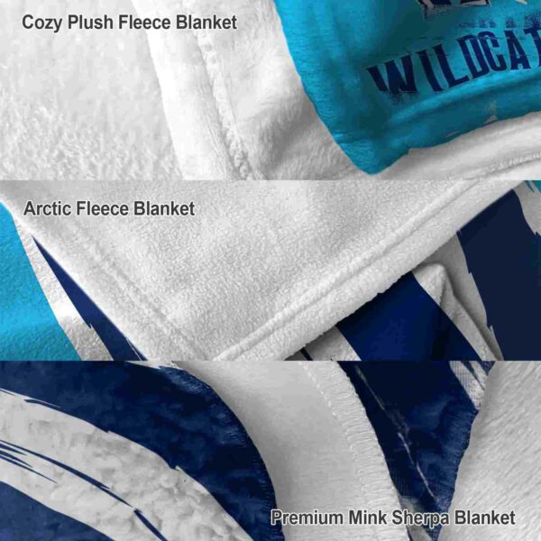 villanova wildcats brushstrokes navy white blanket premium grade