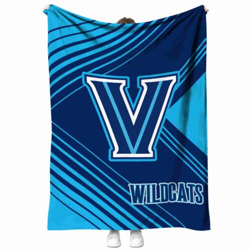 villanova wildcats diagonal stripes navy blanket best selling
