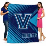 villanova wildcats diagonal stripes navy blanket best selling