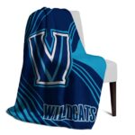 villanova wildcats diagonal stripes navy blanket best selling