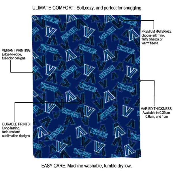 villanova wildcats diehard fans navy blanket new arrival