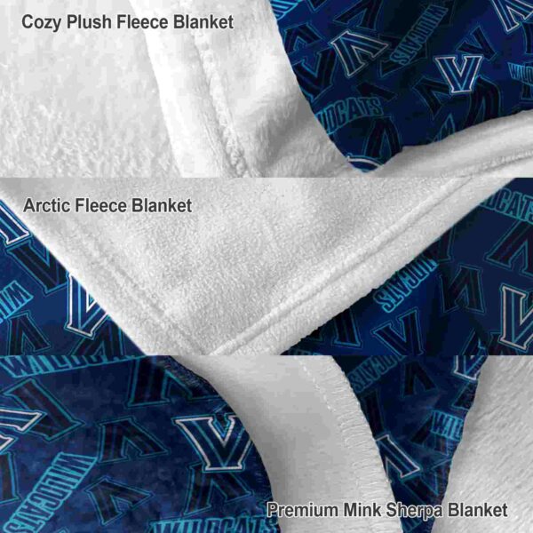 villanova wildcats diehard fans navy blanket premium grade