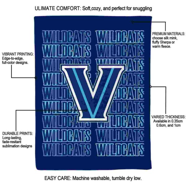 villanova wildcats fan pride navy blanket new arrival