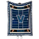 villanova wildcats football field navy blanket best selling