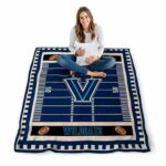 villanova wildcats football field navy blanket best selling