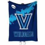 villanova wildcats grunge texture navy blanket best selling