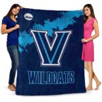 villanova wildcats grunge texture navy blanket best selling