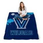 villanova wildcats grunge texture navy blanket best selling