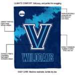villanova wildcats grunge texture navy blanket best selling