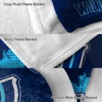 villanova wildcats grunge texture navy blanket best selling