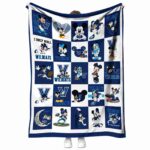 villanova wildcats mickey minnie navy white blanket best selling