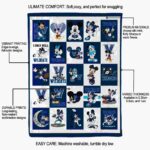 villanova wildcats mickey minnie navy white blanket new arrival