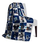 villanova wildcats mickey minnie navy white blanket top rated