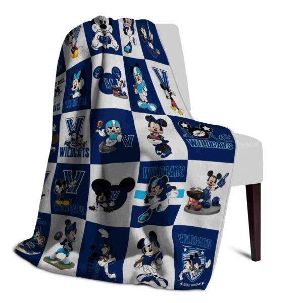 villanova wildcats mickey minnie navy white blanket top rated