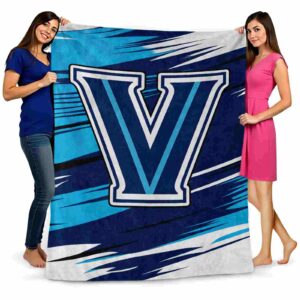 villanova wildcats paint streaks navy white blanket fashion forward