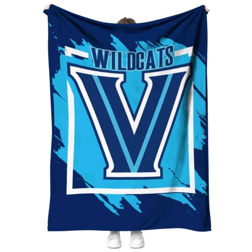 villanova wildcats splatter effect navy blanket best selling