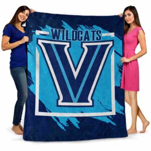 villanova wildcats splatter effect navy blanket fashion forward
