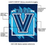 villanova wildcats splatter effect navy blanket best selling