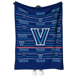 villanova wildcats striped pattern navy blanket best selling