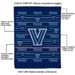 villanova wildcats striped pattern navy blanket best selling
