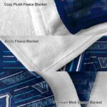 villanova wildcats striped pattern navy blanket best selling