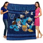 villanova wildcats three musketeers navy blanket best selling
