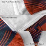 virginia cavaliers diagonal stripes blue blanket best selling