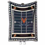 virginia cavaliers football field blue blanket best selling