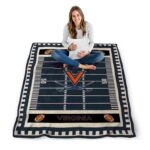 virginia cavaliers football field blue blanket best selling