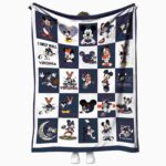 virginia cavaliers mickey minnie blue white blanket best selling