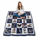 virginia cavaliers mickey minnie blue white blanket best selling