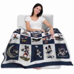 virginia cavaliers mickey minnie blue white blanket best selling