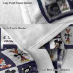virginia cavaliers mickey minnie blue white blanket best selling