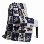 virginia cavaliers mickey minnie blue white blanket best selling