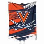 Virginia Cavaliers Paint Streaks Blue White Blanket 1 virginia cavaliers paint streaks blue white blanket best selling