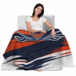 virginia cavaliers paint streaks blue white blanket best selling