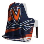 virginia cavaliers paint streaks blue white blanket best selling