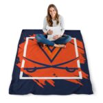 virginia cavaliers splatter effect blue blanket best selling