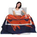 virginia cavaliers splatter effect blue blanket best selling