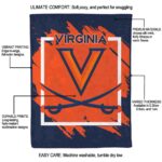 virginia cavaliers splatter effect blue blanket best selling