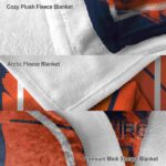 virginia cavaliers splatter effect blue blanket best selling