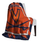 virginia cavaliers splatter effect blue blanket best selling